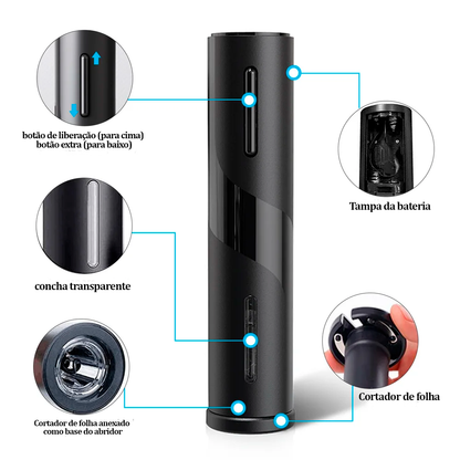 Abridor de Vino Eléctrico – Elegancia, Tecnología y Comodidad en un Solo Toque