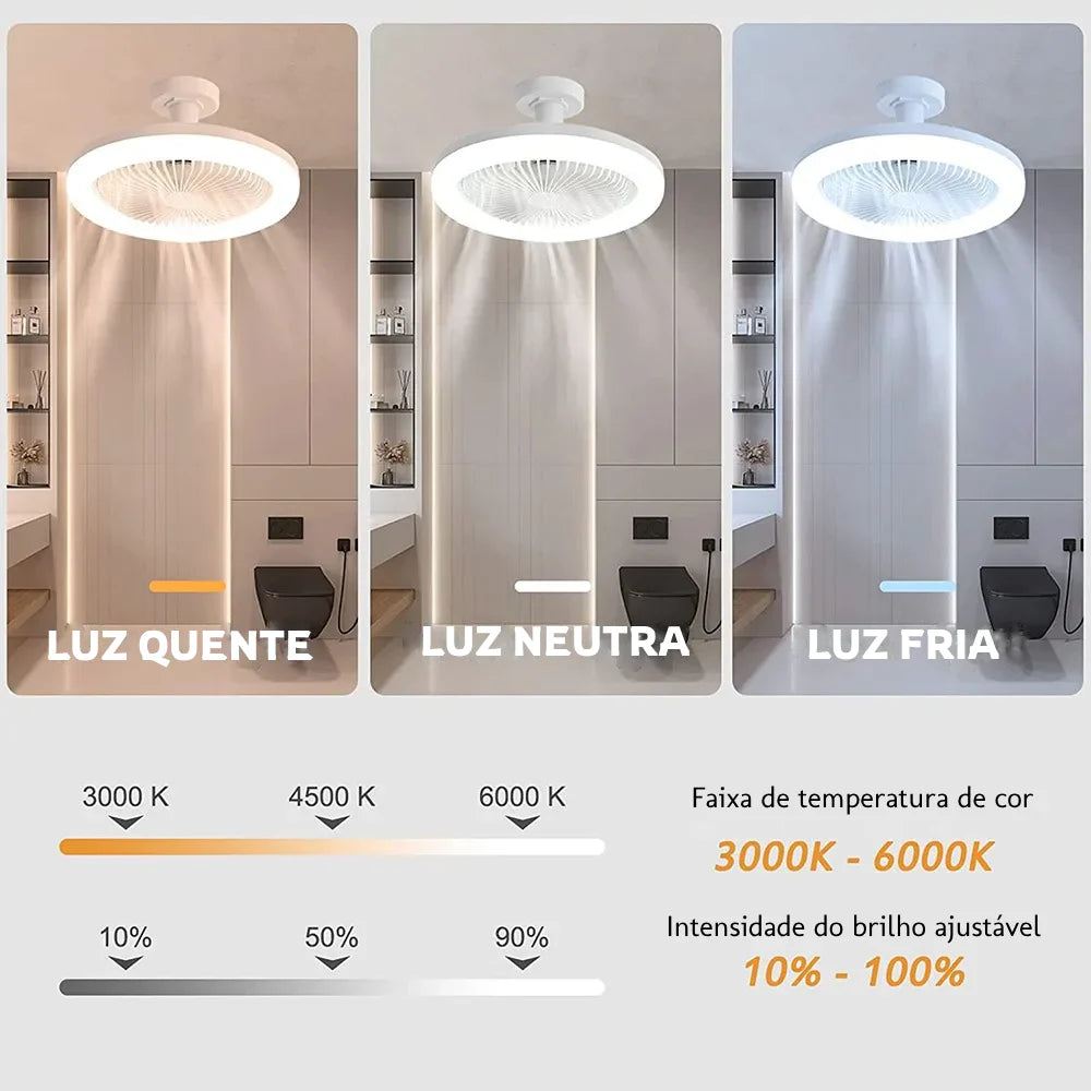 Lámpara LED con Ventilador
